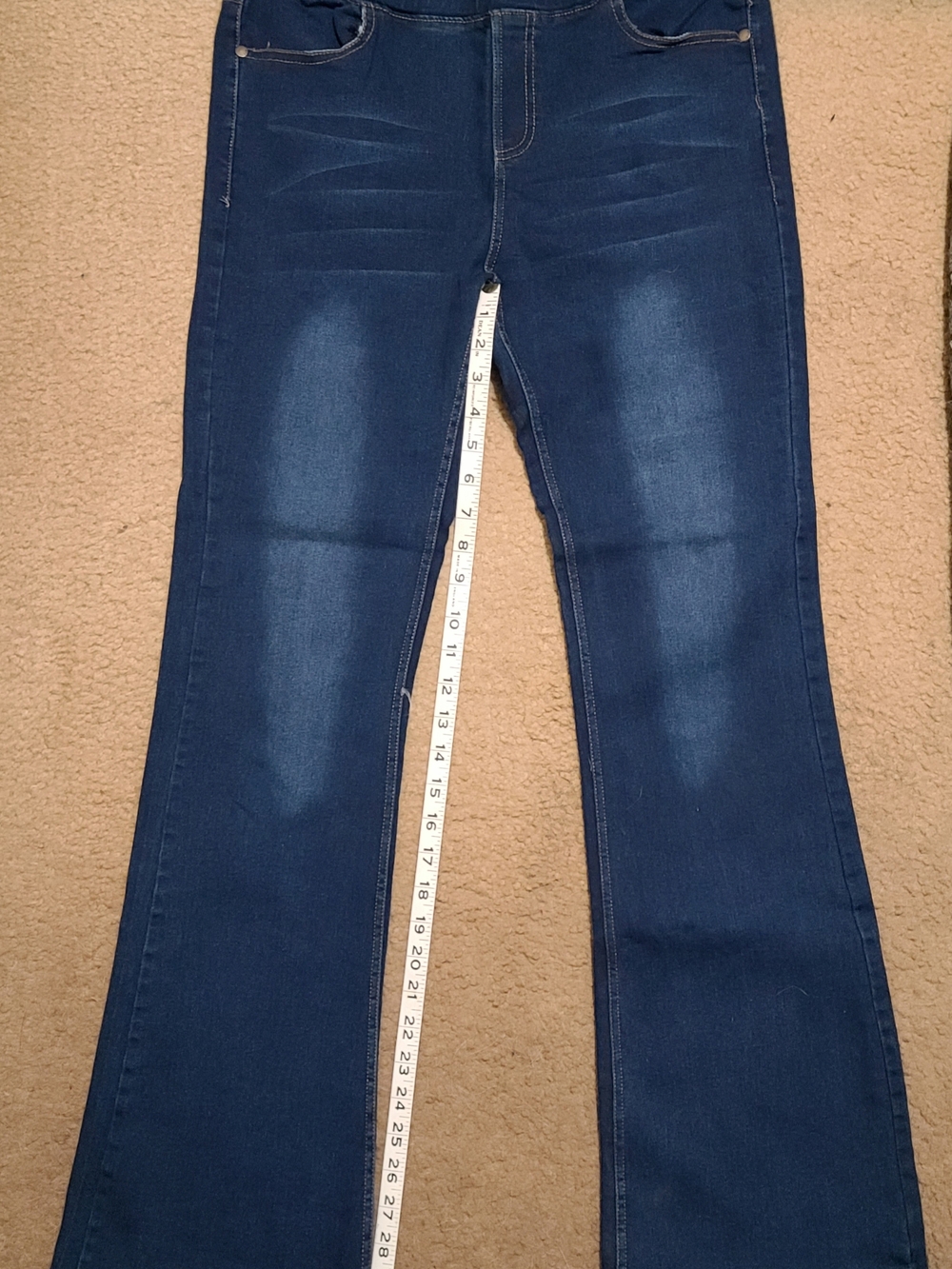 Women's Dark Indigo Wide Leg Jeans - Flare Fit